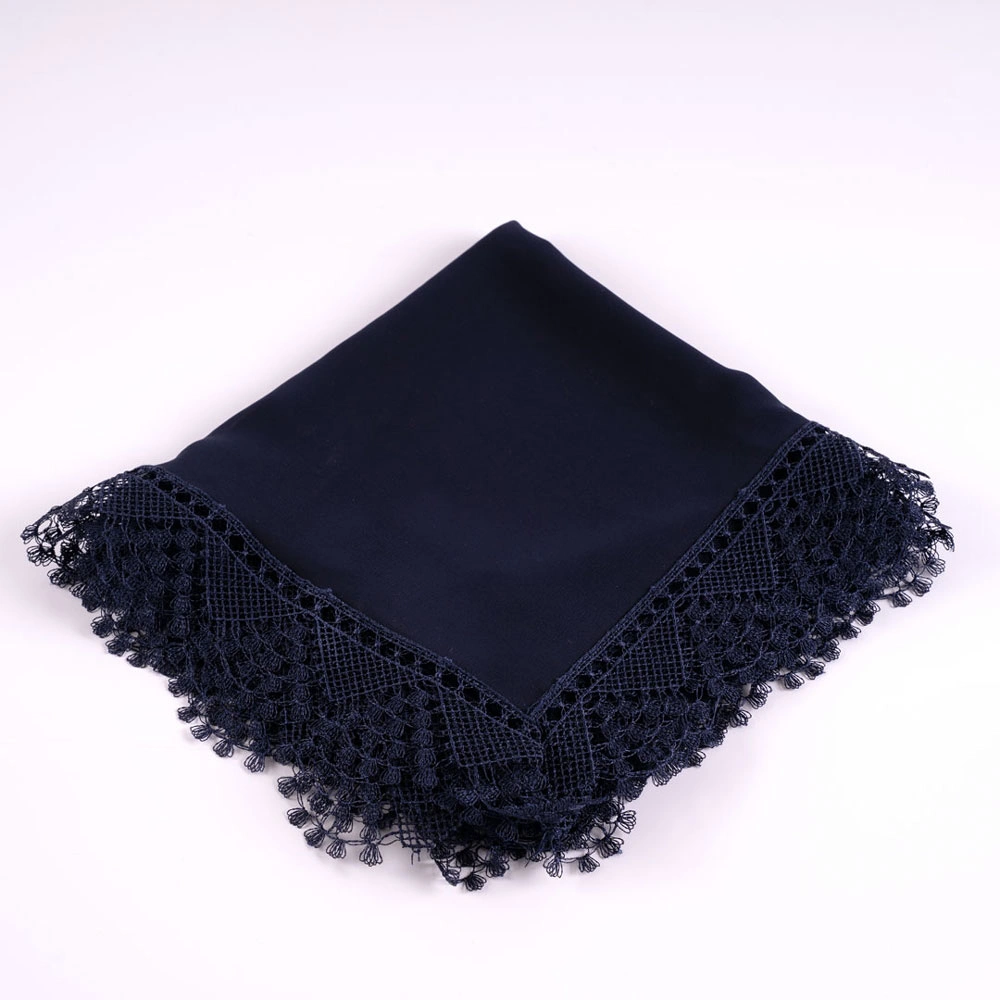 İğne Oyalı Şal (Namaz Örtüsü, 144x68 cm. Lacivert)