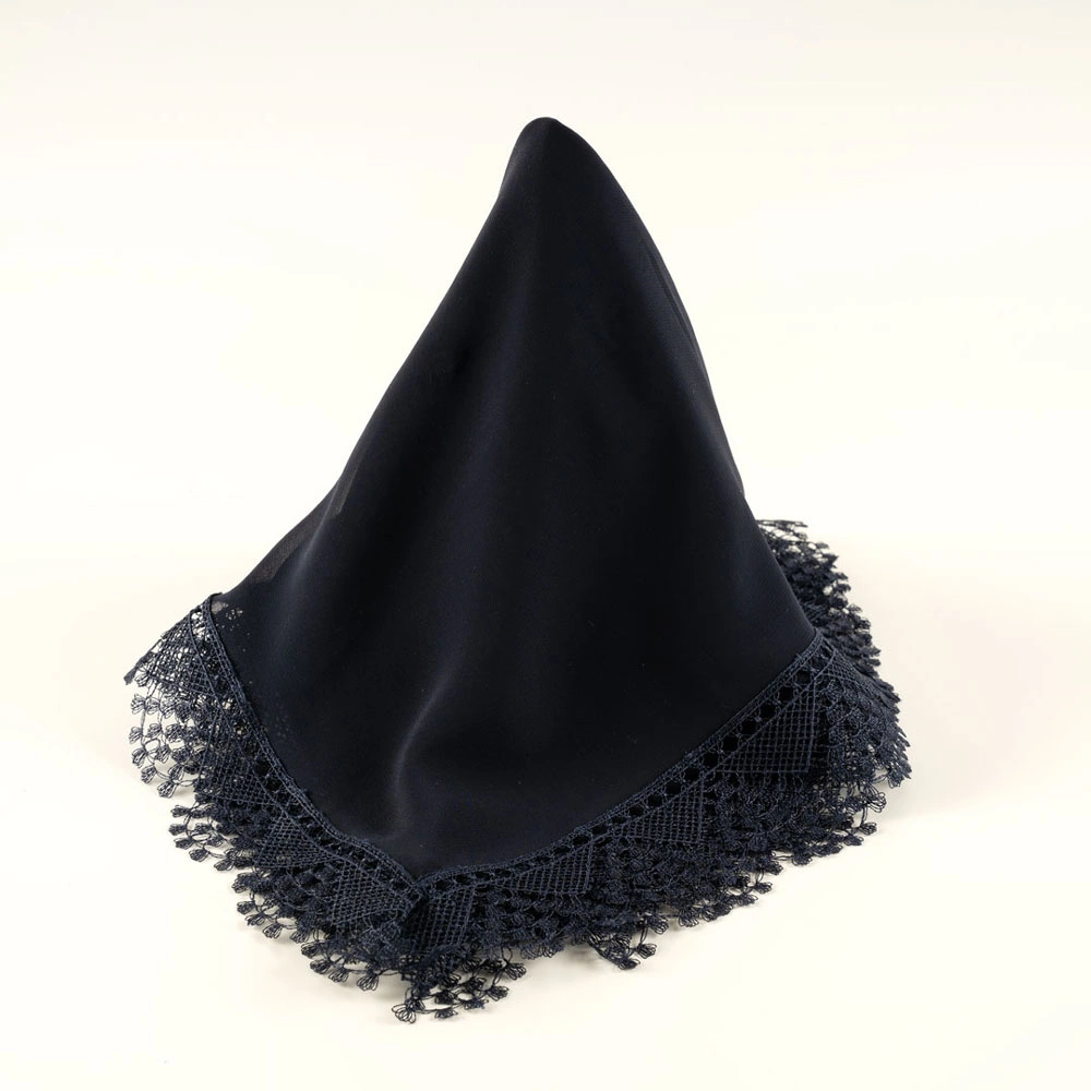 İğne Oyalı Şal (Namaz Örtüsü, 144x68 cm. Lacivert)