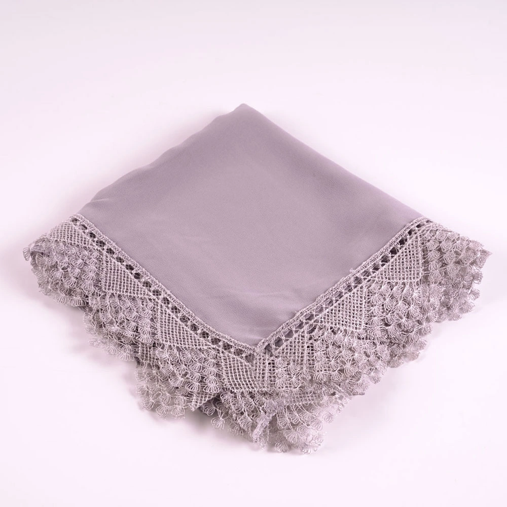 İğne Oyalı Şal (Namaz Örtüsü, 144x68 cm. Gri)