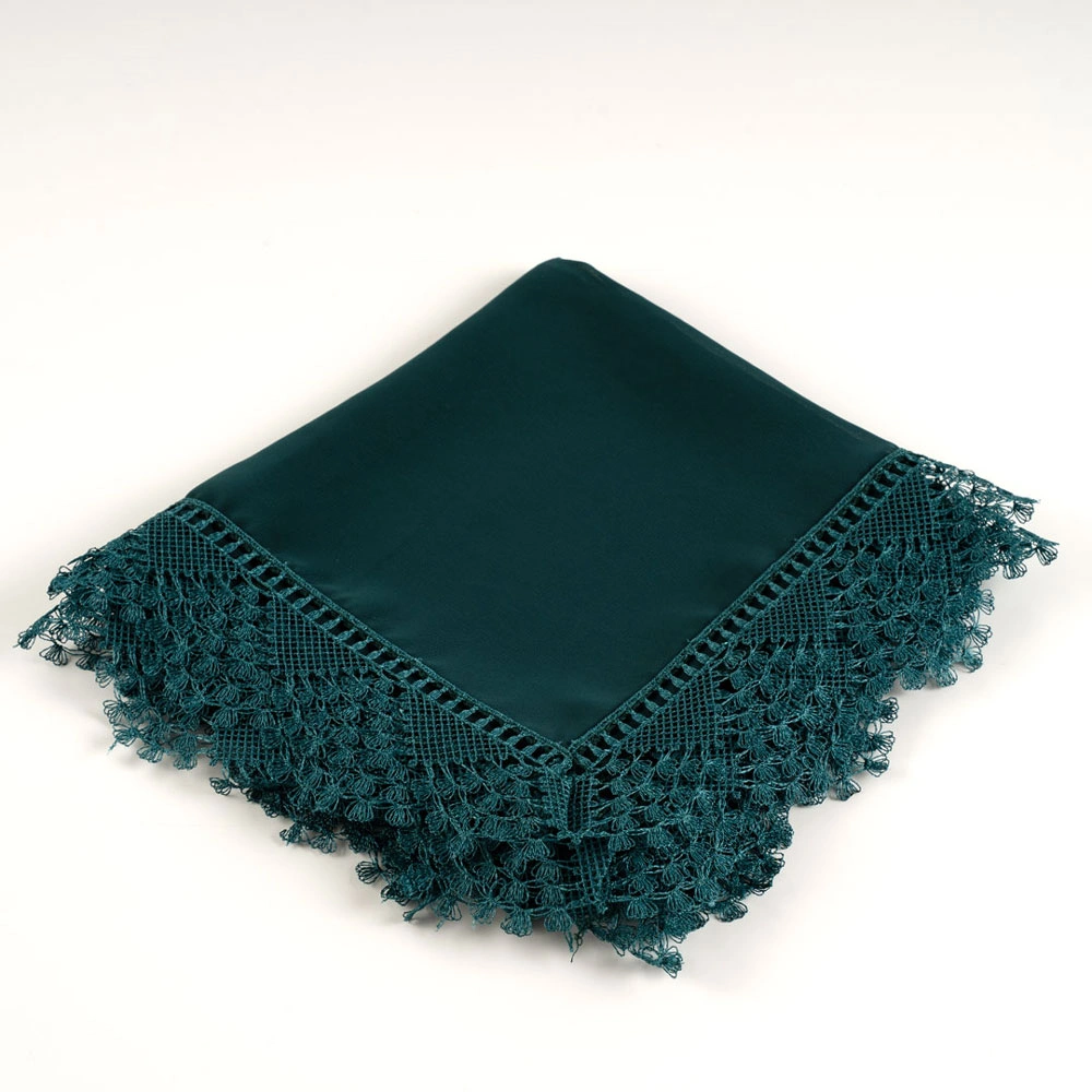 İğne Oyalı Şal (Namaz Örtüsü, 144x68 cm. Yeşil)