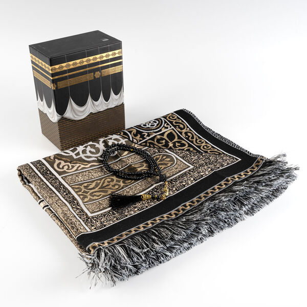 Kabe Desen Karton Kutu + Vavlı İnci Tesbih + Secccade