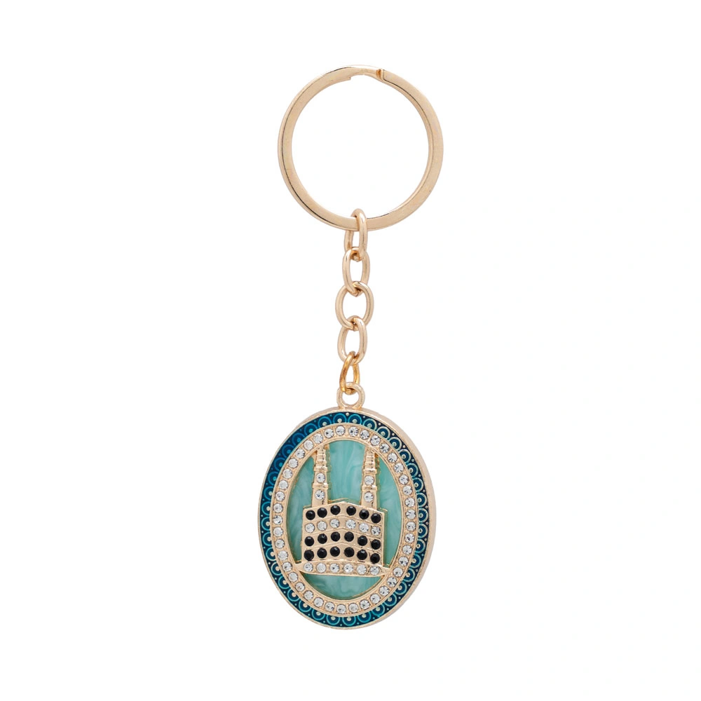 Kabe Motif Anahtarlık, Oval (Lacivert)