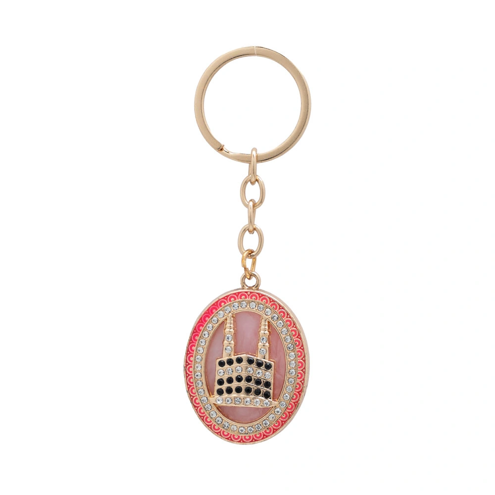 Kabe Motif Anahtarlık, Oval (Pembe)