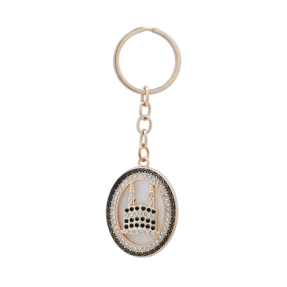 Kabe Motif Anahtarlık, Oval (Siyah)