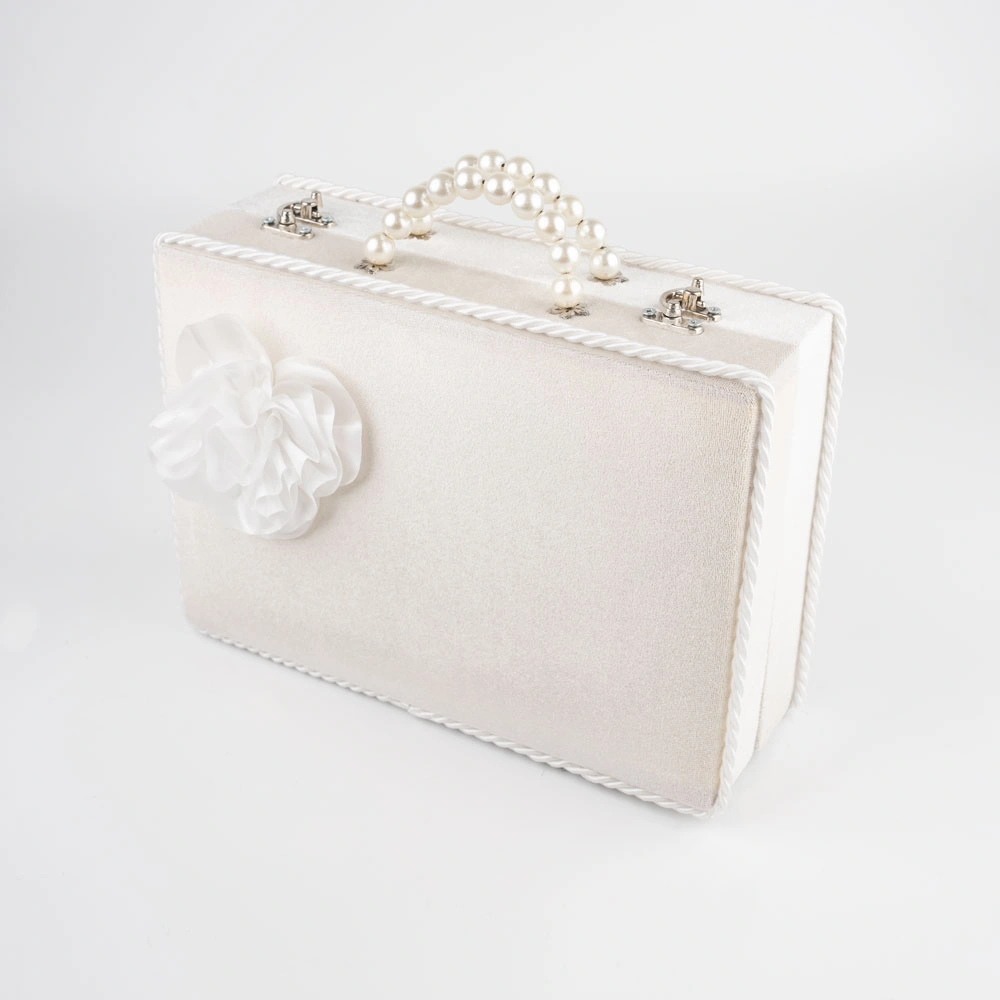 HAYRAT NEŞRİYAT - Kadife Sandık Çeyizlik Kuran Kutusu (Beyaz, İçi Boş Kutu)