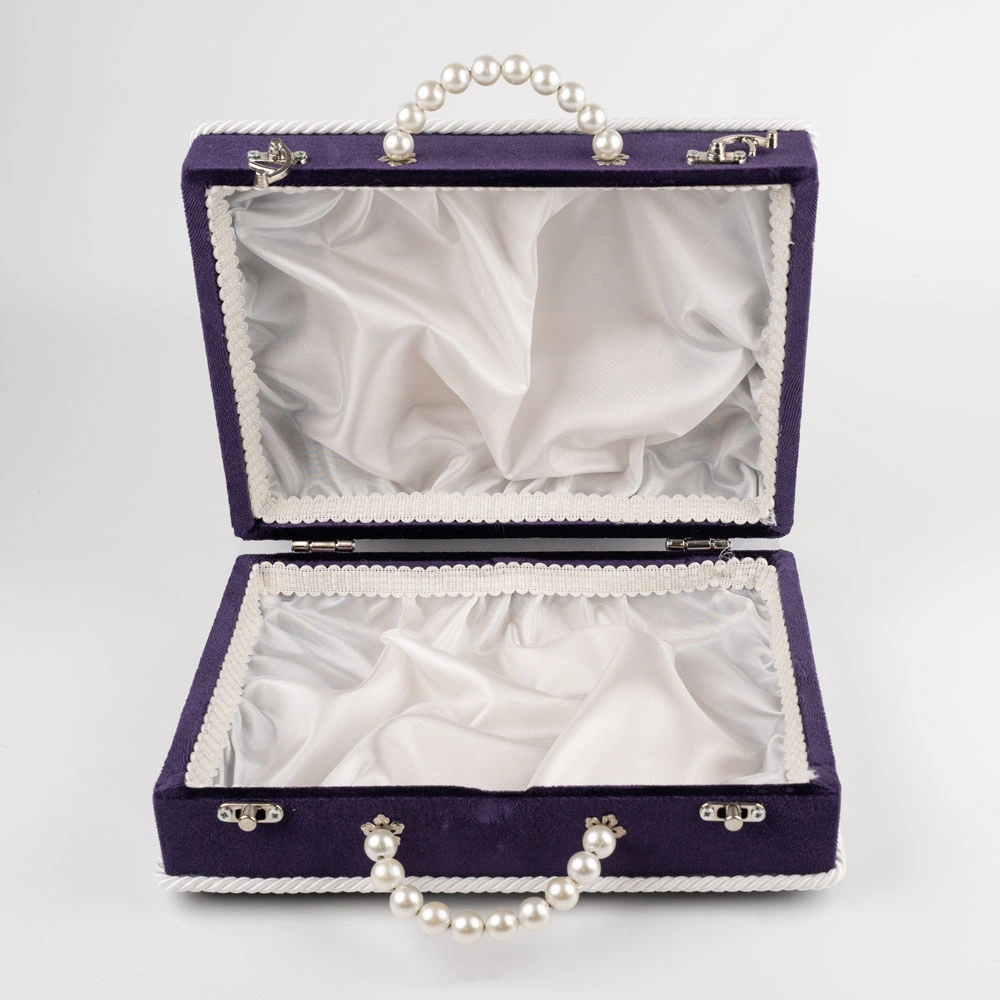 Kadife Sandık Çeyizlik Kuran Kutusu (Mor, İçi Boş Kutu)