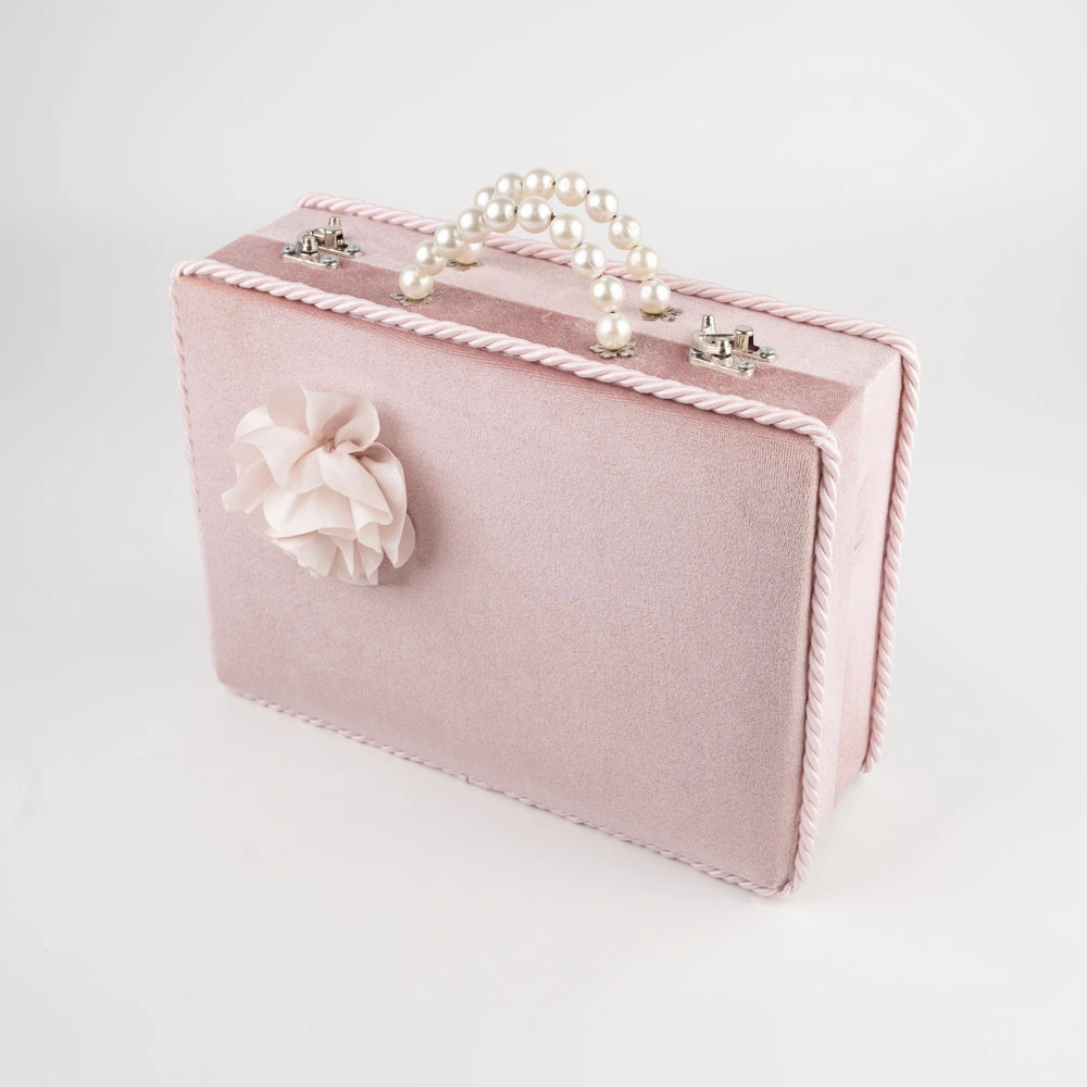 HAYRAT NEŞRİYAT - Kadife Sandık Çeyizlik Kuran Kutusu (Pudra Pembe, İçi Boş Kutu)