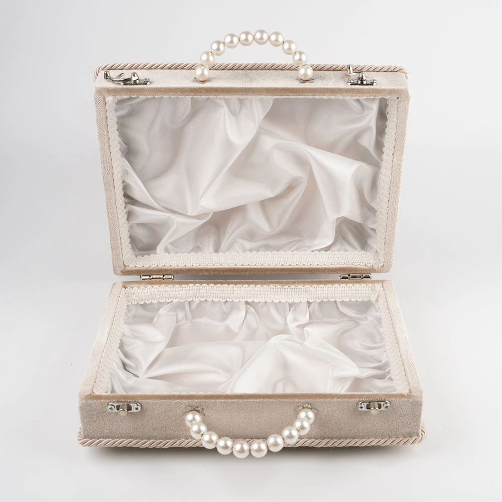 Kadife Sandık Çeyizlik Kuran Kutusu (Vizon, İçi Boş Kutu) - Thumbnail