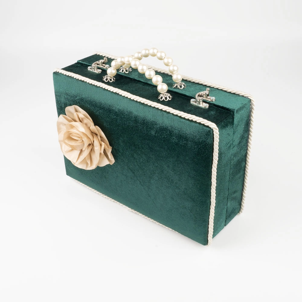 HAYRAT NEŞRİYAT - Kadife Sandık Çeyizlik Kuran Kutusu (Yeşil, İçi Boş Kutu)