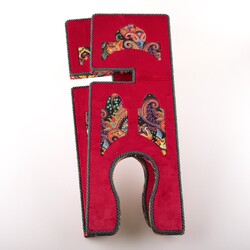 Kadife Kaplama Rahle (55 cm. Kırmızı) - Thumbnail