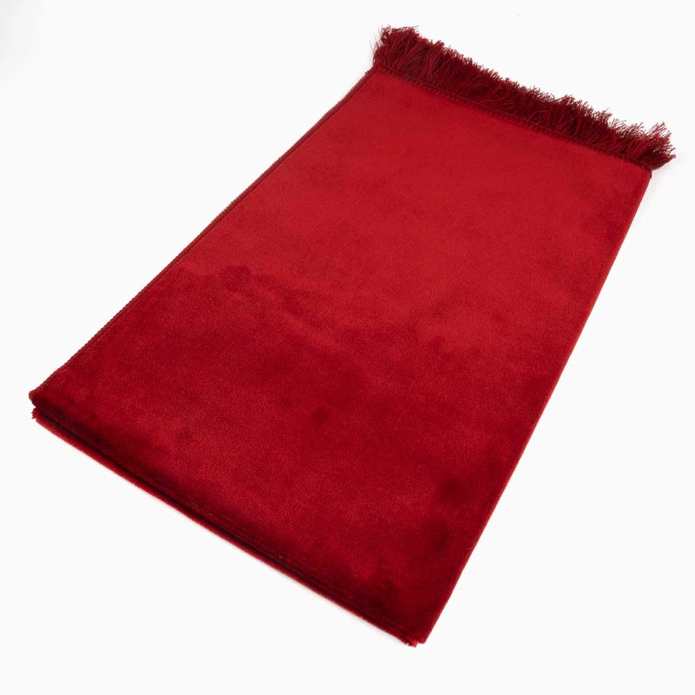 Kadife Velur Seccade Düz Renk (70x110 cm. Bordo)