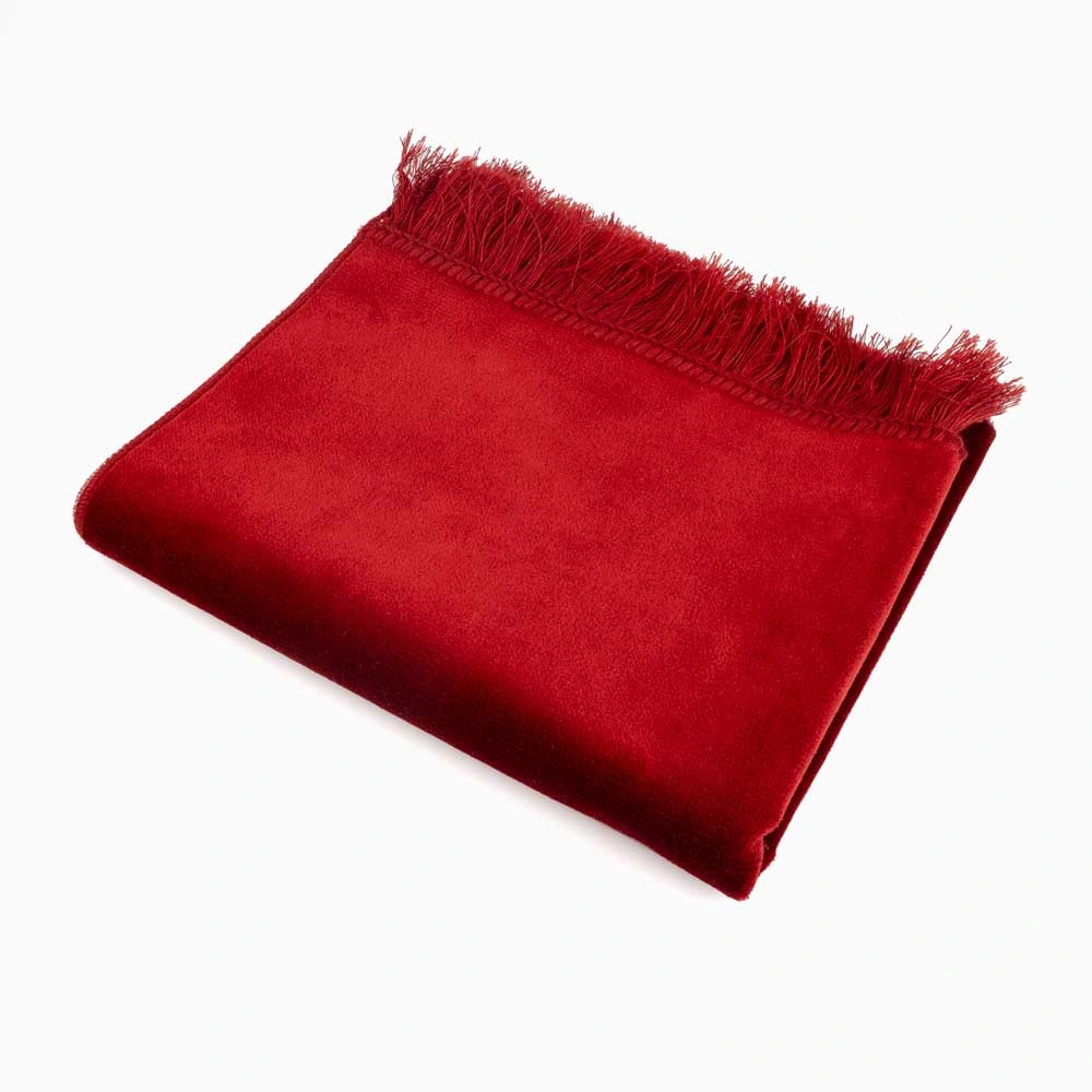 Kadife Velur Seccade Düz Renk (70x110 cm. Bordo)