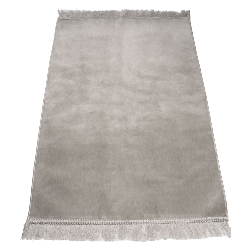 Other - Kadife Velur Seccade Düz Renk (70x110 cm. Gri)