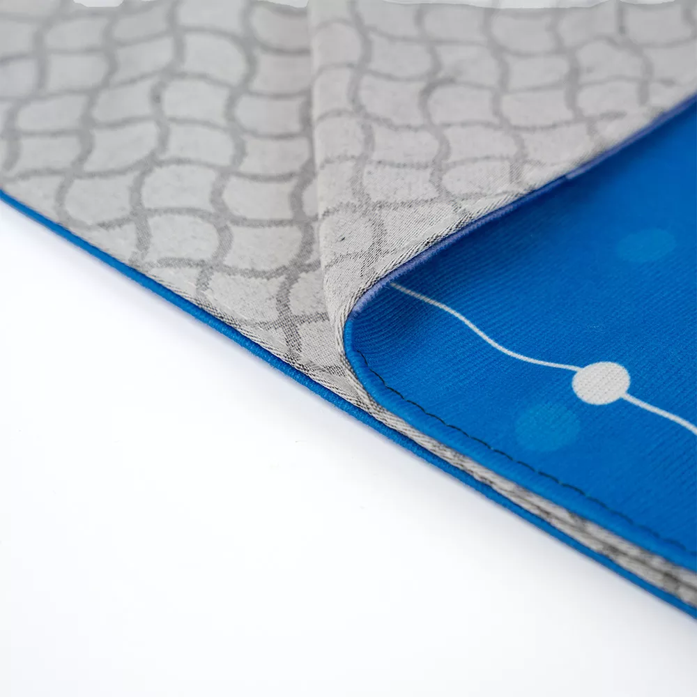 Kids Salah Mat Kids Prayer Mat - Seljuk Design (Blue - With Lining) - Thumbnail