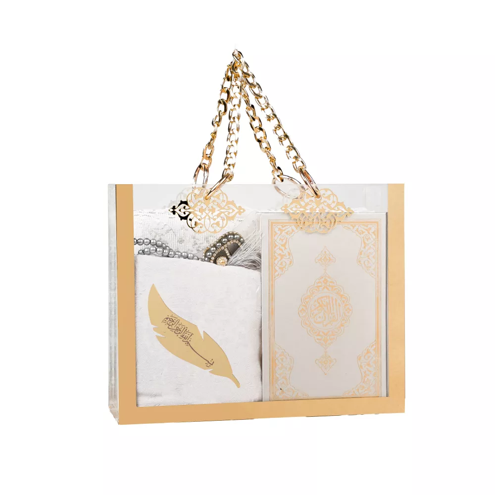 Kuran + Seccade + Eşarp + Tesbih + Zikirmatik + Ayraç Hediye Seti (Çanta Boy, Gri) Kuran + Seccade + Eşarp + Tesbih + Zikirmatik + Ayraç Hediye Seti (Çanta Boy, Gri)