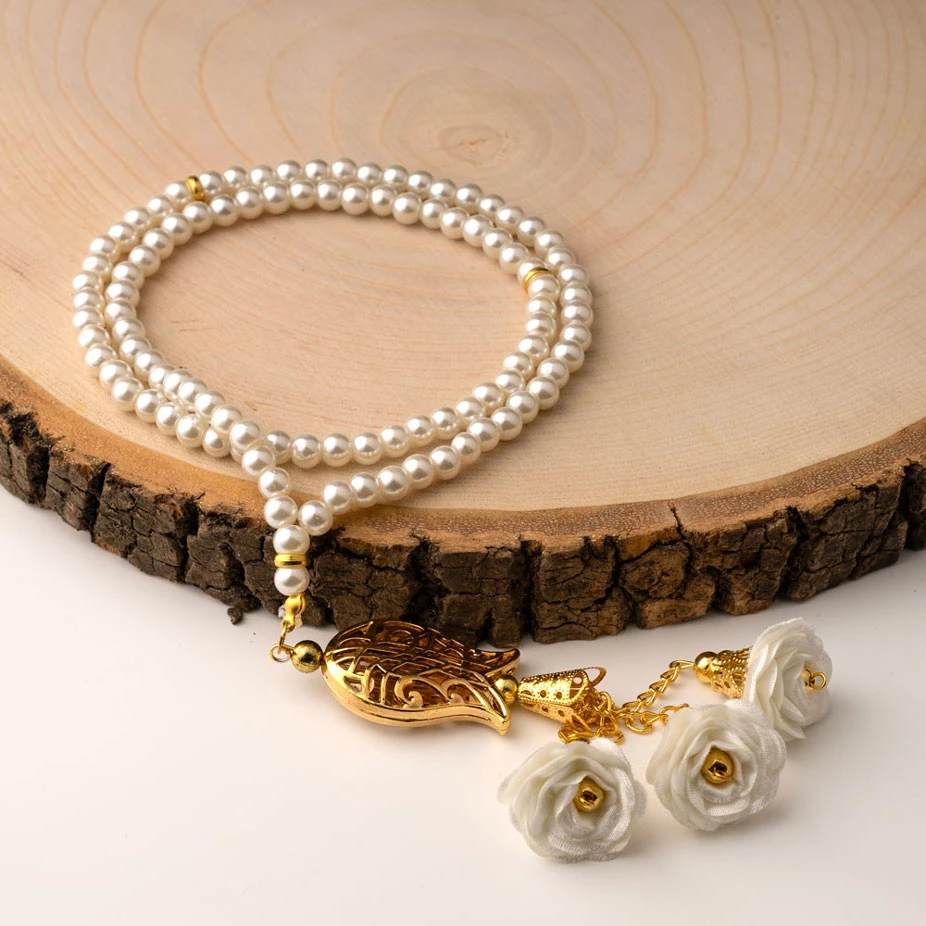 HAYRAT NEŞRİYAT - Laleli Güllü Tesbih Krem (99lu - 6mm) HAYRAT NEŞRİYAT - Laleli Güllü Tesbih Krem (99lu - 6mm)