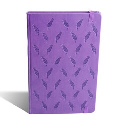 Lilac Striped Notebook, Hardcover - Thumbnail
