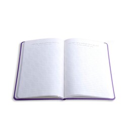 Lilac Striped Notebook, Hardcover - Thumbnail