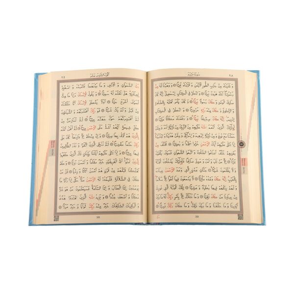 Medium Size Quran al-Kareem New Binding (Blue, Stamped)