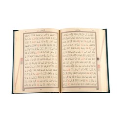 Medium Size Quran al-Kareem New Binding (Green, Stamped) - Thumbnail