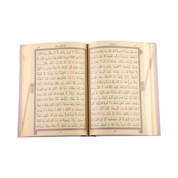 Medium Size Quran al-Kareem New Binding (Pink, Stamped)