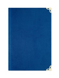 Medium Size Velvet Bound Yasin Juz with Turkish Translation (Navy Blue) - Thumbnail