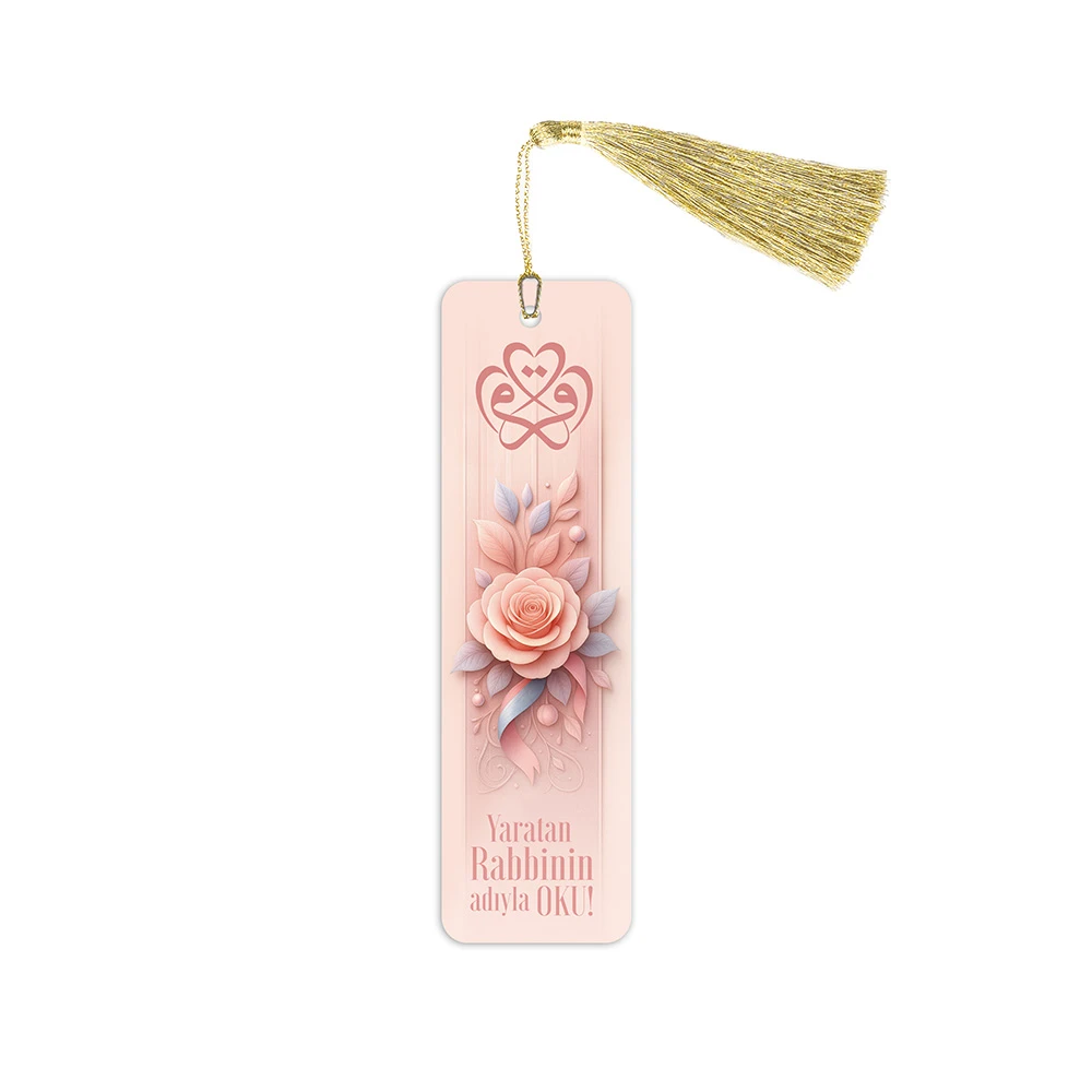 HAYRAT NEŞRİYAT - Metal Ayraç Model 19 - İkra Pembe Çiçek