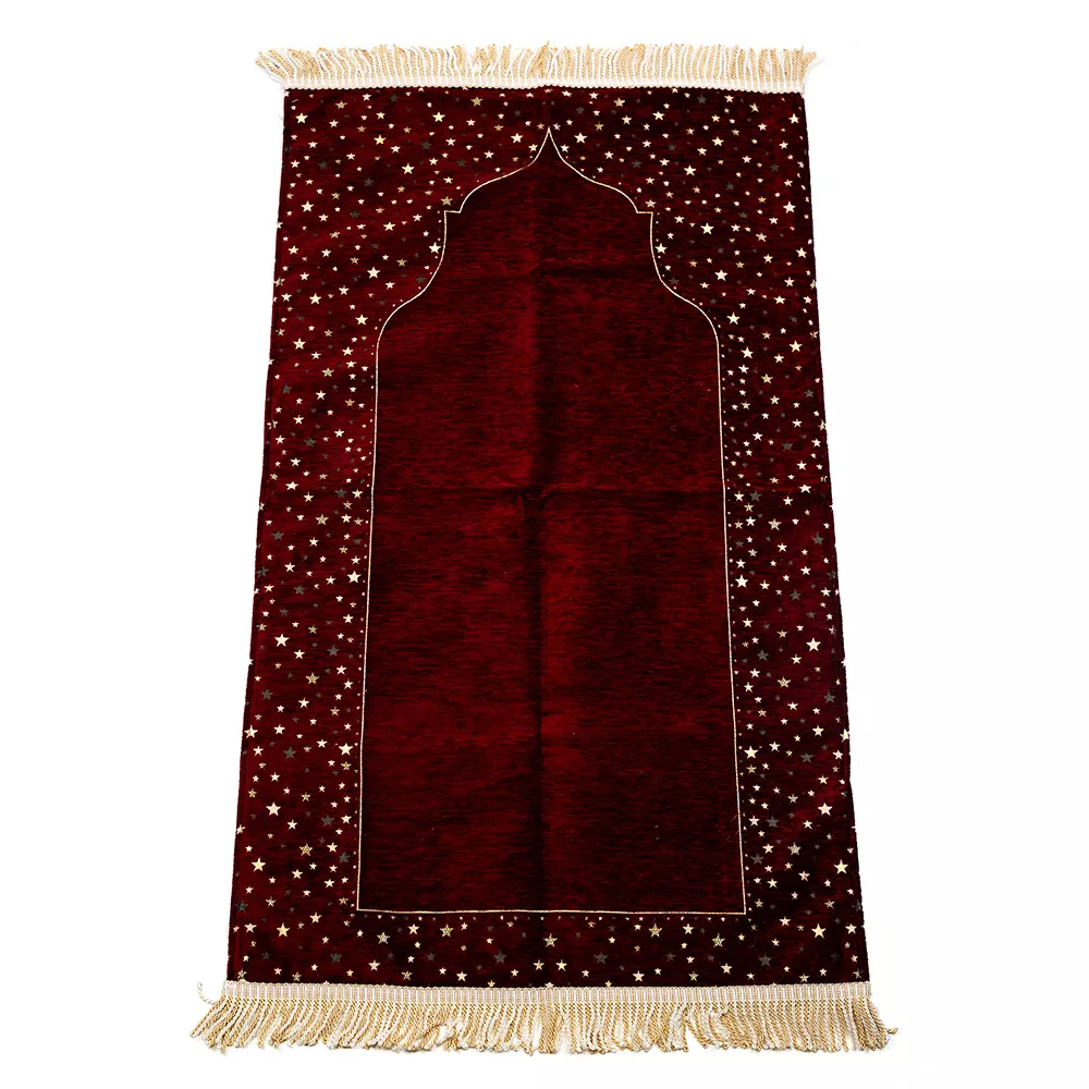 DİĞER - Mihrap Desenli Astarlı Lüks Seccade Bordo