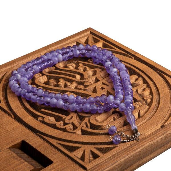 Mono Salah Beads (99beads) 10 mm - Spotted Purple