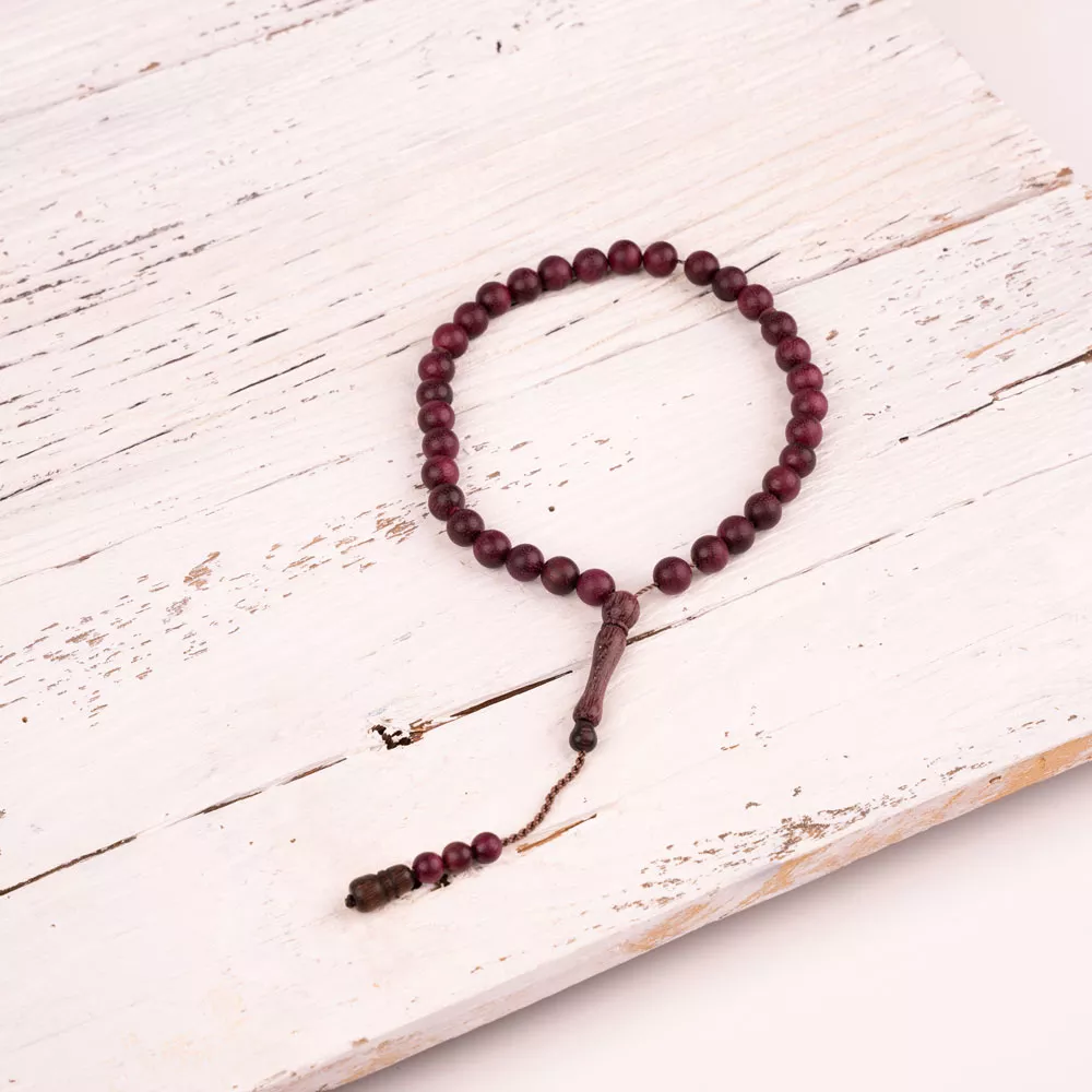 DİĞER - Mor Gül Ağacı Tesbih (33lü, 8 mm.)