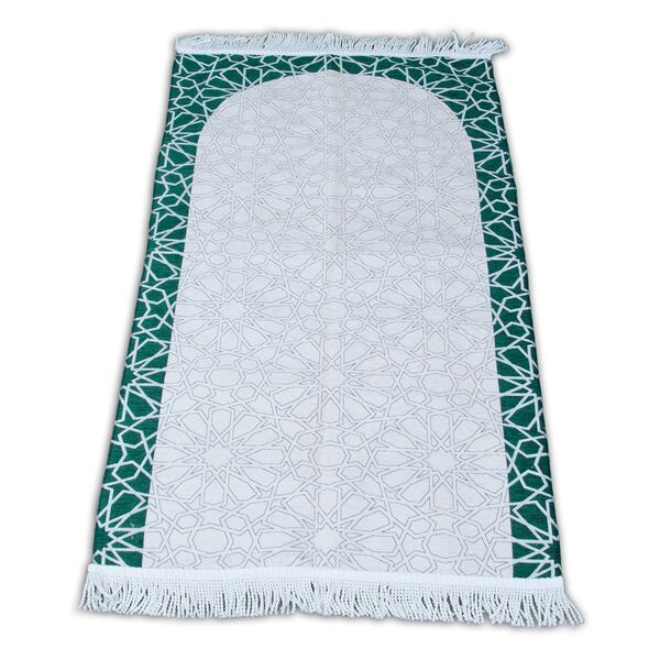 Muradiye, Green Salah Mat with Twisted Tassel