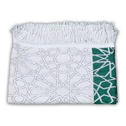 Muradiye, Green Salah Mat with Twisted Tassel - Thumbnail