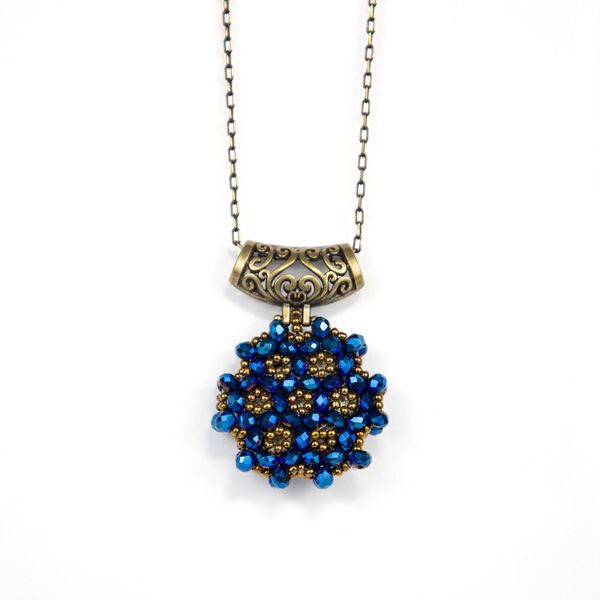 Necklace Jawshan Blue (Cristal, Round)