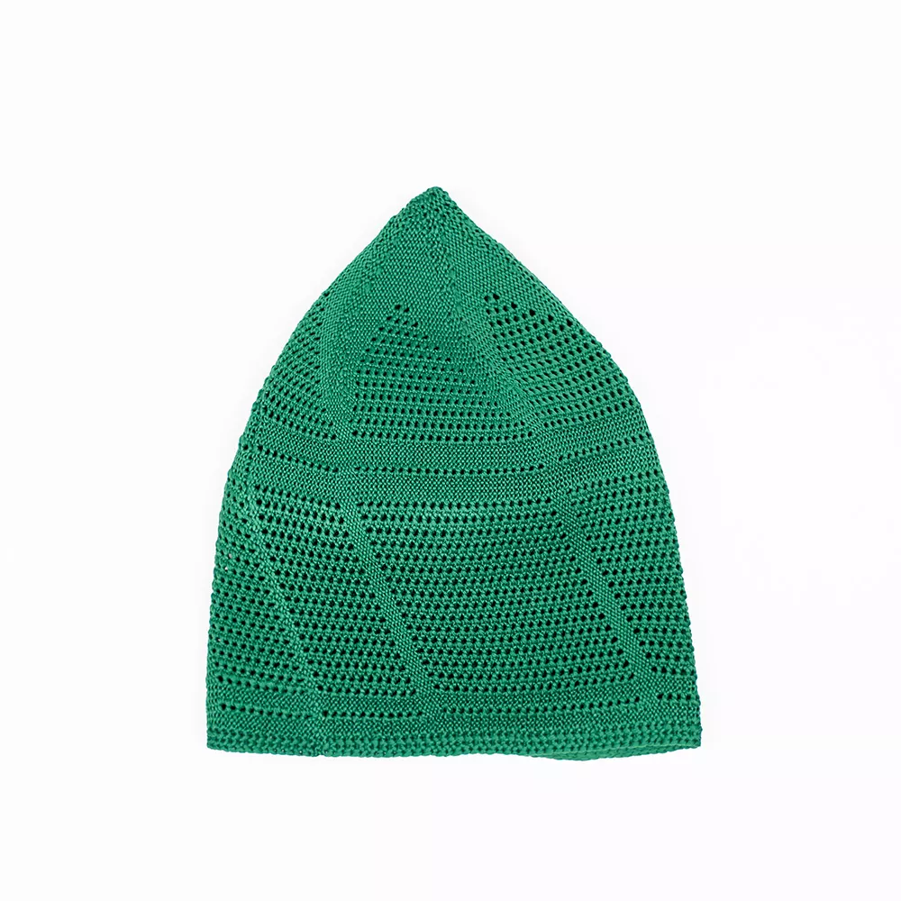 Özel Makine Örmesi Takke Zümrüt Açık Yeşil