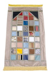 Patchwork Velvet Salah Mat (With Lining) - Thumbnail