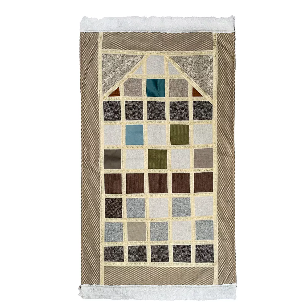 Patchwork Velvet Salah Mat (With Lining)
