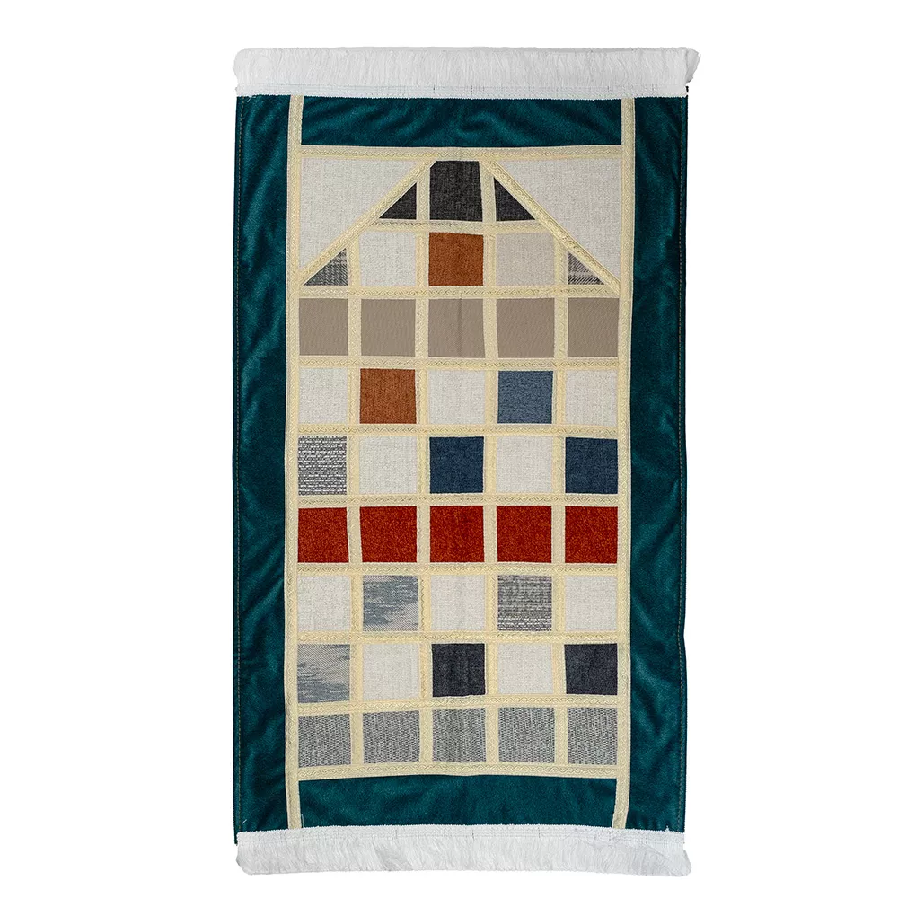 Patchwork Velvet Salah Mat (With Lining)