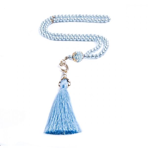 Pearl Salah Beads Baby Blue 99 beads 6 mm - Shahzada