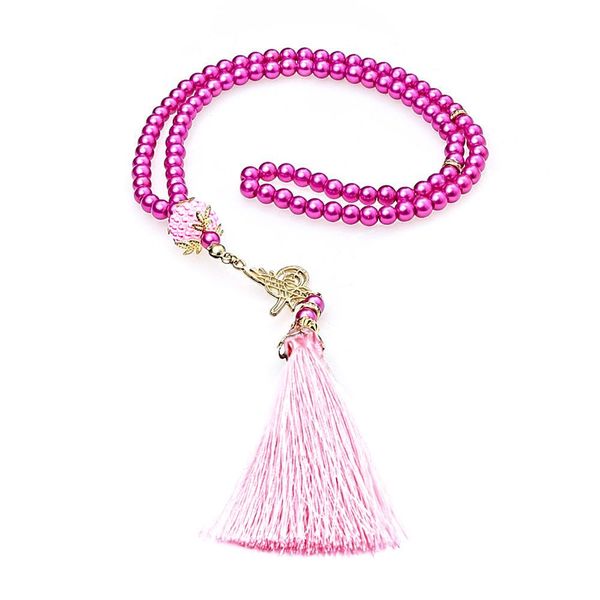 Pearl Salah Beads Fuchsia Pink 6 mm.