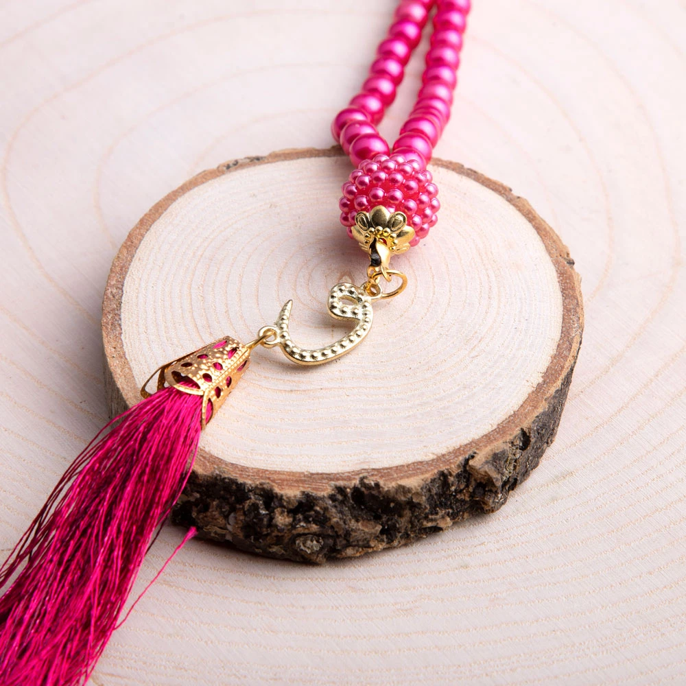 Pearl Salah Beads Fuchsia Pink 6 mm.