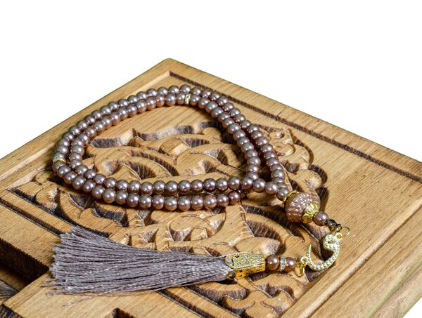 Pearl Salah Beads Mink (99beads) 6 mm.  Shahzada