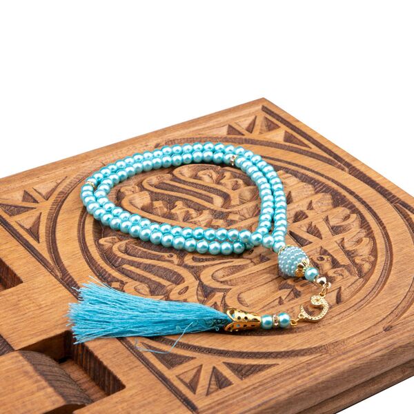 Pearl Salah Beads Turquoise (99 Beads) 6 mm. - Şehzade