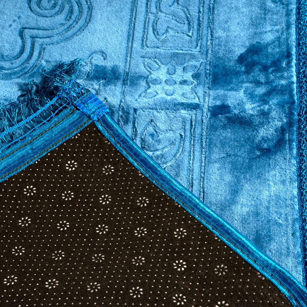 Peluş Seccade Turkuaz (80x120 cm.) - Thumbnail