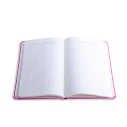 Pink Striped Notebook, Hardcover - Thumbnail