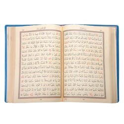 Pocket Size Qur'an Al-Kareem (Blue, Zip Around Case, Stamped) - Thumbnail