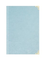 Pocket Size Suede Bound Yasin Juz with Turkish Translation (Baby Blue, Lafzullah Front Cover) - Thumbnail