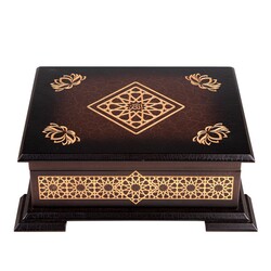 Qur'an Al-Kareem With Wooden Box (0313 - Bag Size) - Thumbnail