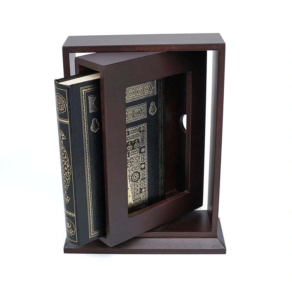Qur'an Al-Kareem With Wooden Box (Hafiz Size - Vertical) - Thumbnail