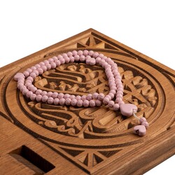 Rose Scented Salah Beads Pink (Rose Patterned) - Thumbnail