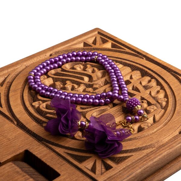 Rose Tasseled Salah Beads Lilac (99 Beads- 6mm)